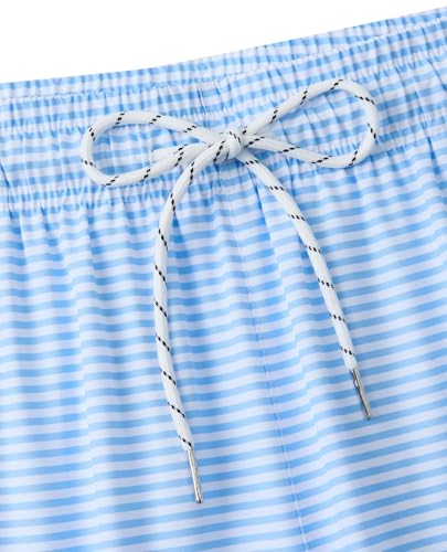 Image of Gleeease 7inch Mens Swim Trunks 2 in 1 with Compression Liner Pockets Drawstring Quick Dry Stretch Lined Funny Beach Pool