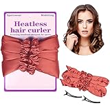 Heatless Curling Rod Headband,Upgraded No Heat Curlers Comfortable Sleep Overnight Women Girls Curling Ribbon Heatless Hair Rollers (Red) -  Anlikui
