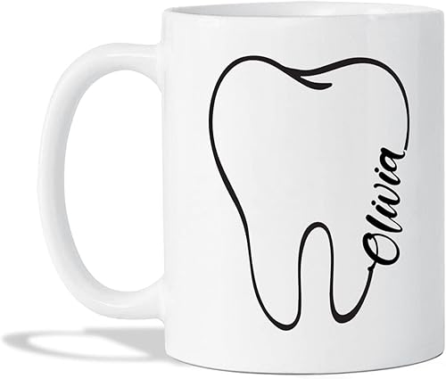 Taza de cerámica personalizada para dentistas  Nueva taza dental para el médico de dientes  Taza de dientes de cepillo  Taza personalizada para