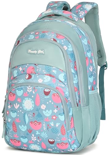 Image of BEAUTY GIRLS BY HOTSHOT FLORAL 1594|SCHOOL BAG|TUTION BAG|COLLEGE BACKPACK|LARGE SIZE|WATER RESISTANT|19 INCH|FOR GIRLS & WOMEN|36 LITERS BACKPACK