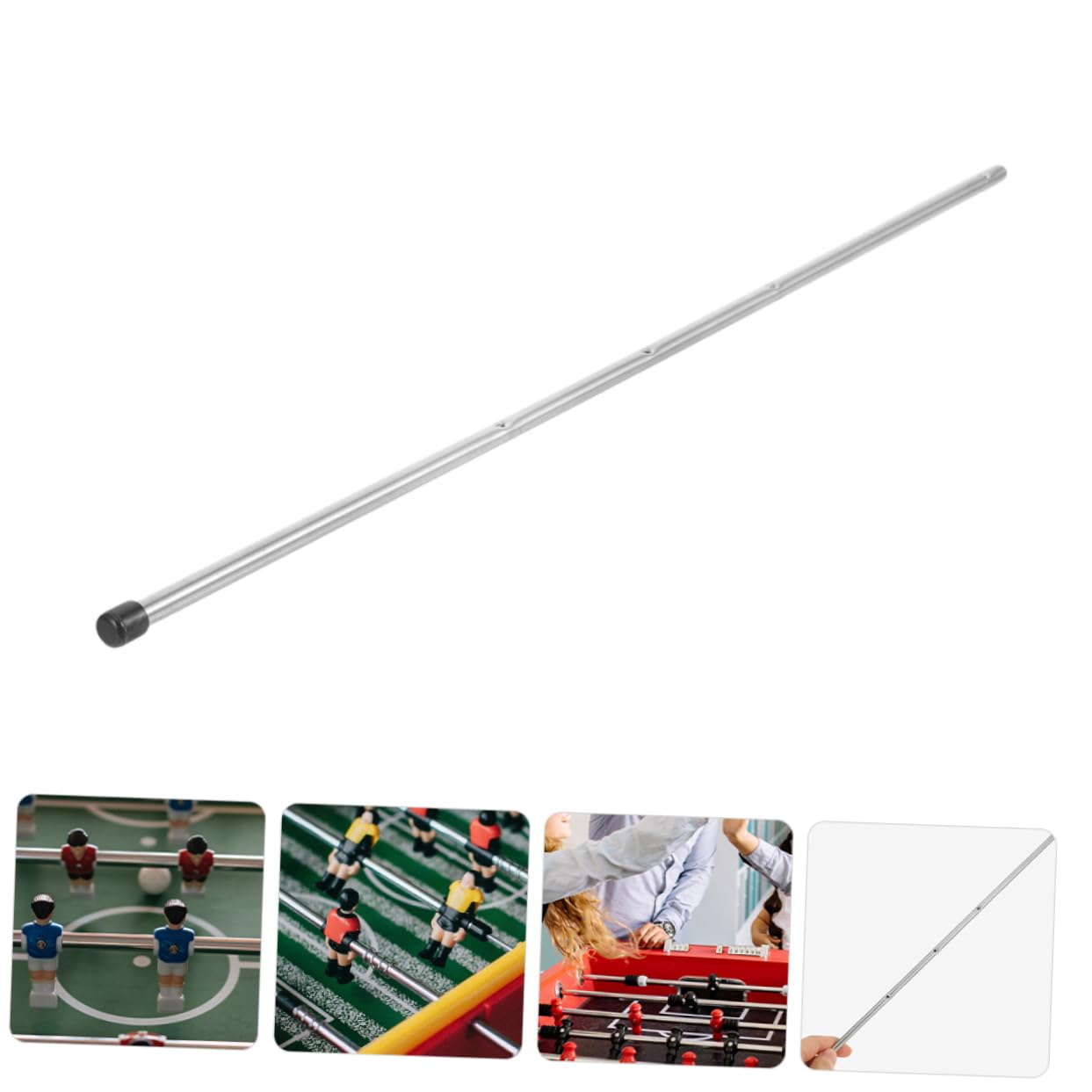 Toyvian Asta in Ferro Argento per Calcio Balilla Maniglia, Accessorio Gioco da Tavolo