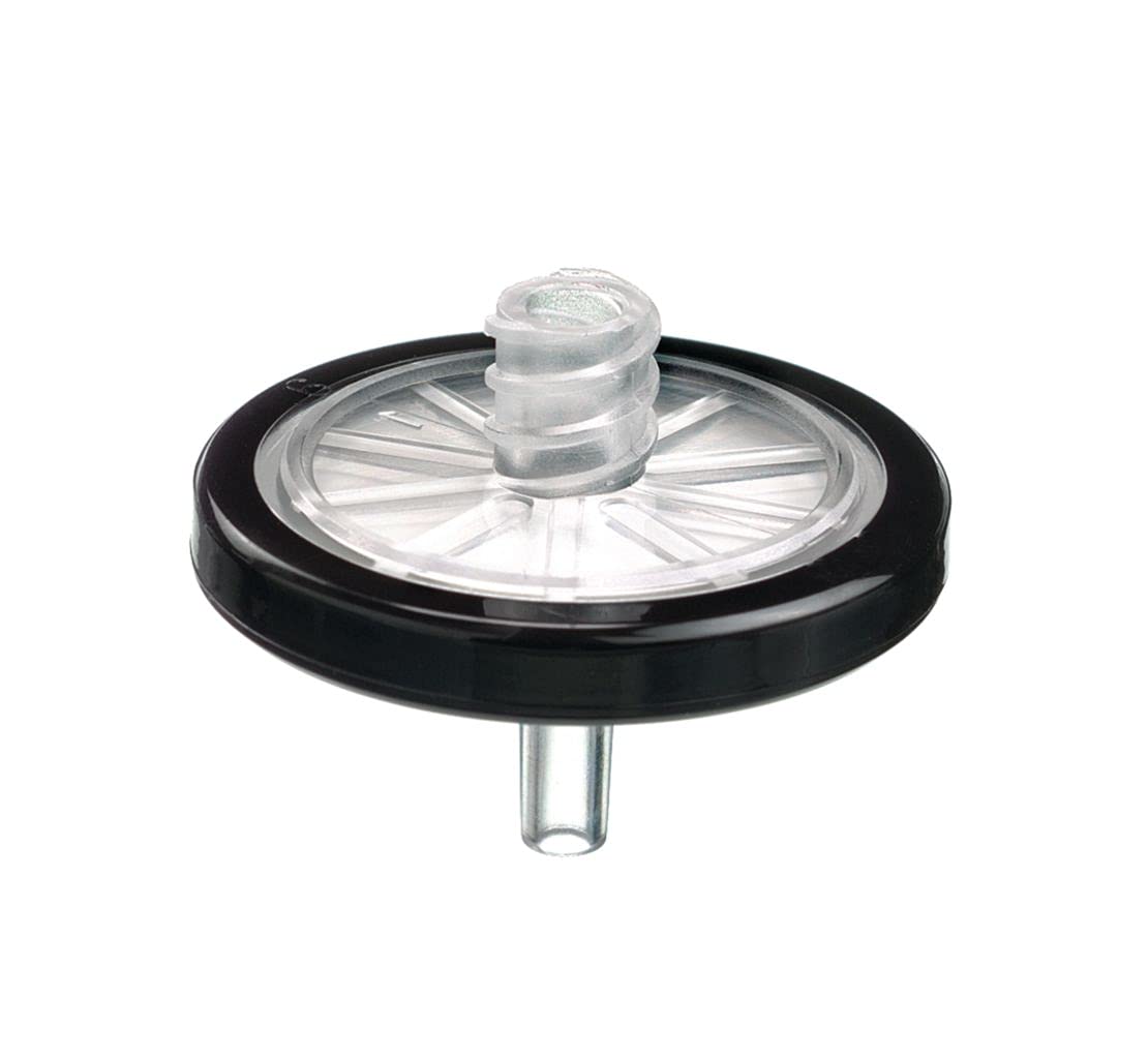 GE Bio-Sciences 10462000 Puradisc FP 30 CN-S Syringe Filter, Cellulose Nitrate/Polycarbonate, Female Luer Lock/Male Luer, Sterile, 5.0 µm Pore Size, 30 mm Diameter, Black (Pack of 50)