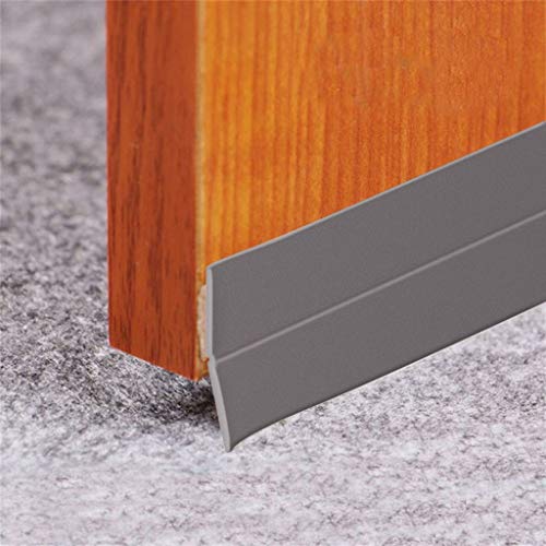 Shmei Transparent Windproof Soundproofing Silicone Bar Door Sealing Strip Durable Door Bottom Draft Stopper Sealing Strip for Exterior & Interior Doors (Gray)
