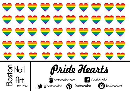 Pride Hearts - Waterslide Nail Decals - 50pc