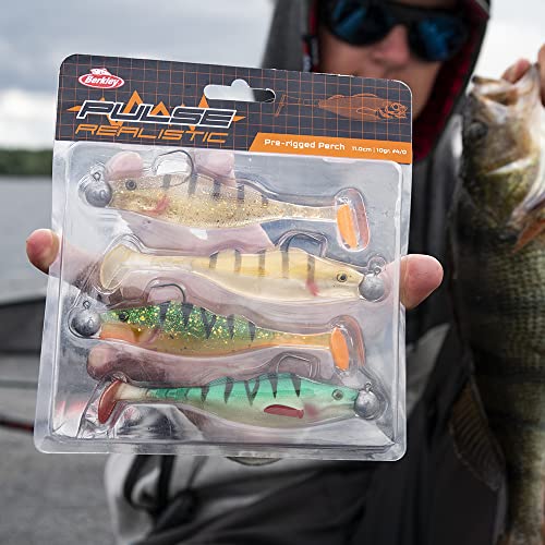 Berkley Pulse Realistic Perch Prerigged Leurre Souple avec Têtes Plombées pour la Pêche des Carnassiers en Eau Douce… - Image 6