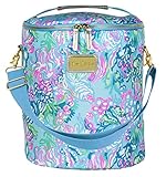 Lilly Pulitzer - Enfriador de playa con aislamiento con correa ajustable y extraíble y cierre de cremallera doble