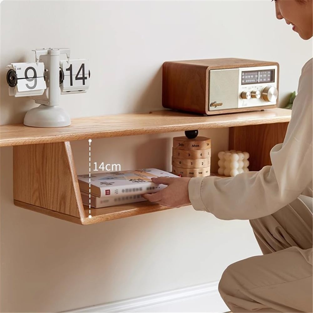 Consola de televisión Mueble de TV Flotante for Almacenamiento Debajo del televisor, Unidad Pared Moderna 59,0", Consola Entretenimiento Roble, Estante for Sala Estar y Dormitorio