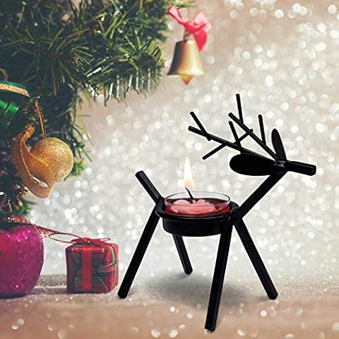 BELLE VOUS Reindeer Tea Light Holders Set Cover
