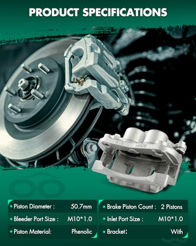 Image of SCITOO 19B3339 19B3338 Front Left & Right Disc Brake Calipers Assembly w /Bracket for Infiniti for QX56 /For QX80,for Nissan for Armada /for Titan