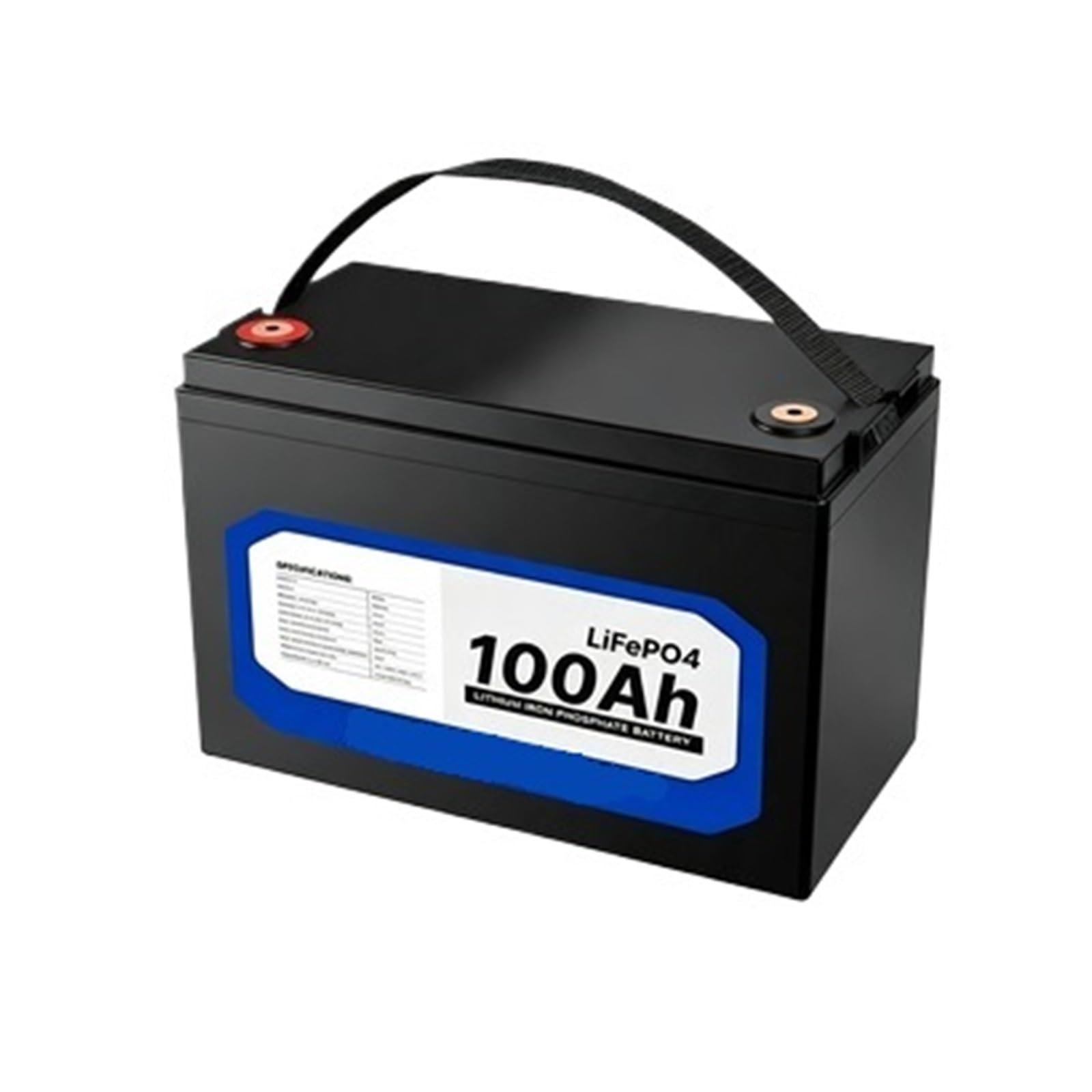 Batteria A Ciclo Profondo 12V 100Ah Litio Ferro Fosfato | Batteria LiFePO4 Batteria BMS LiFePO4 integrata for sistema di energia solare Motore da traina for camper