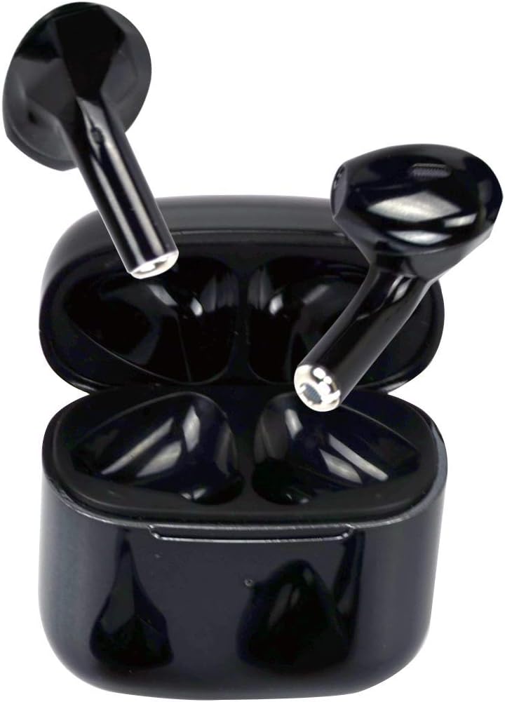 Wireless Bluetooth Pro Earbuds angled in open charging case