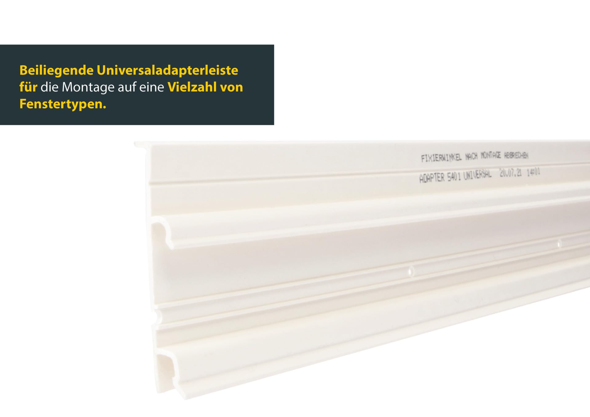 Schellenberg 39054 - Set di tapparelle a soffitto per finestre, sistema di tapparelle Mini, PVC, 75 x 90 cm, bianco/grigio, regolabile in altezza e larghezza, incl. isolamento EPS e accessori per il