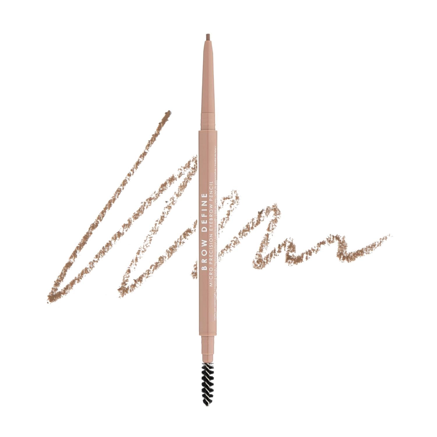 MUA Makeup Academy Brow Define, Taupe Micro Eyebrow Pencil with Spoolie Brush, For Blonde to Light Brown Hair (Pack of 1) - Vegan & Cruelty Free