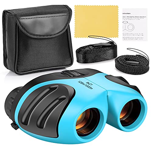 dmazing Binoculars for Kids High-Resolution,Birthday Gifts for 3 4 5 6 7-12 Years Old Boys Girls Preschool Kindergarten Graduation Gifts 2021 Toys Kids Binoculars for Bird Watching Sky Blue