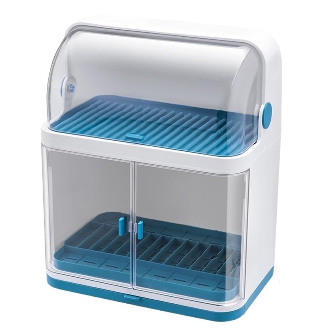 Geschirrabtropfer für die Küche Geschirr-Aufbewahrungsbox, Küchenaufbewahrung, Geschirr, Abtropfschale, Gestell mit Deckel, Haushalts-Kunststoff, kleiner Schrank-Organizer, Regal, Utensilienhalter