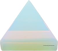 Vista 23 de Cristales curativos de pirámide de labradorita de Amazing Gemstone - Figurina de gran pirámide de 1" de piedra natural para meditación, Reiki