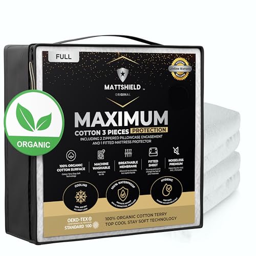 MATTSHIELD Maximum 3-Piece Kit - Waterproof Organic Cotton Terry...