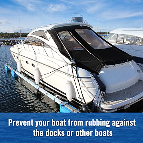 Image of Affordura Boat Fender 4 Pack Boat Bumpers Fenders with 4 Ropes