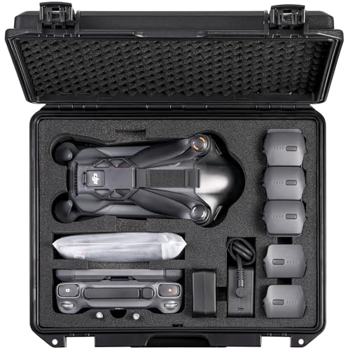 Waterproof Hard Case for DJI Mavic 4 Pro Creator Combo/ Fly More Combo Accessories Travel Storage Bag for Mavic 4 Pro Flight Battery 5 Compatible with 100W/ 240W Power Adapter (Case and Foam Only)
