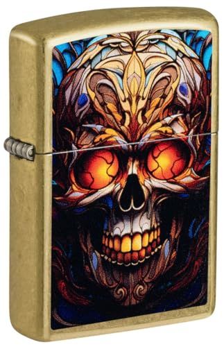Encendedor Zippo diseño calavera vidriera 46715 miniatura 1