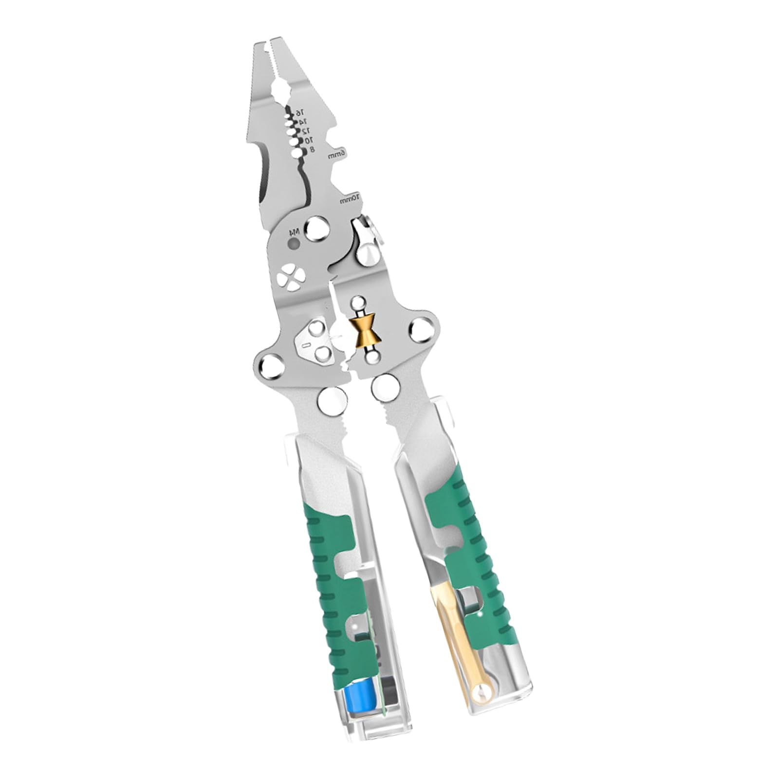 Professional High Precise Electrician Stripping Plier for Household Maintenance Cable Wire Cutting Efficient Wiring Job Folding Electrical Screwdriver Wire Stripper