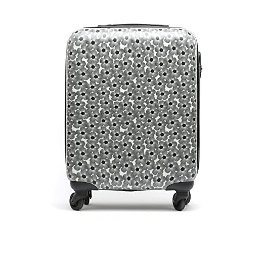 MISAKO Flower Maleta Pequeña - Maleta de Viaje - 38X53X20 CM - Negro - Rígida