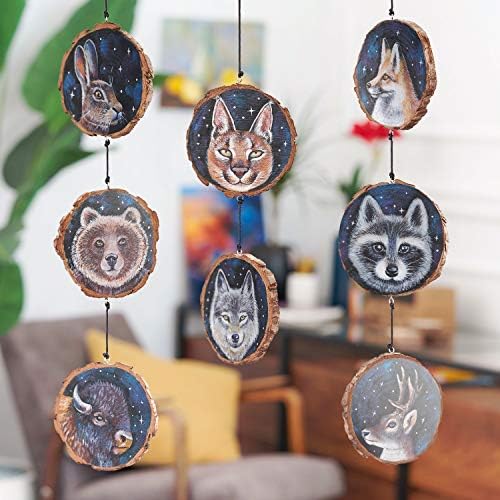 ARTEZA Natural Wood Slices,25 Pieces,9-10cm Diameter,1cm Thickness,Round Wood Discs for Crafts,Centerpieces & Paintings,Christmas Ornaments,Sanded & Polished Circles