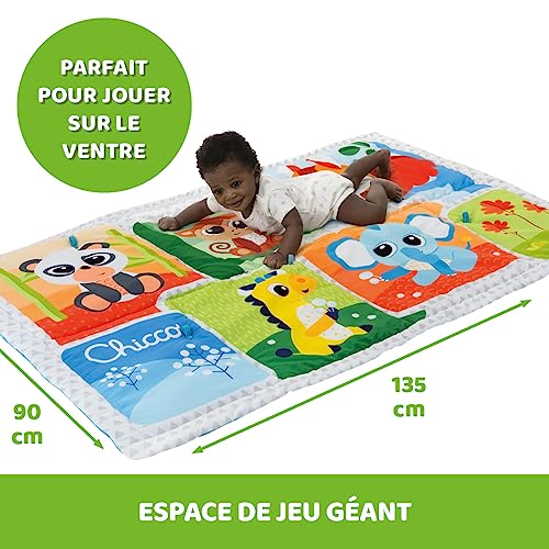 Chicco Tapis de la forêt Tapis de Jeu pour Enfants avec Animaux de la Forêt Tapis Extra Large 135 x 90 cm Doux et Coloré Jouet pour Enfants 0+ Mois Version 2021 - vue 4