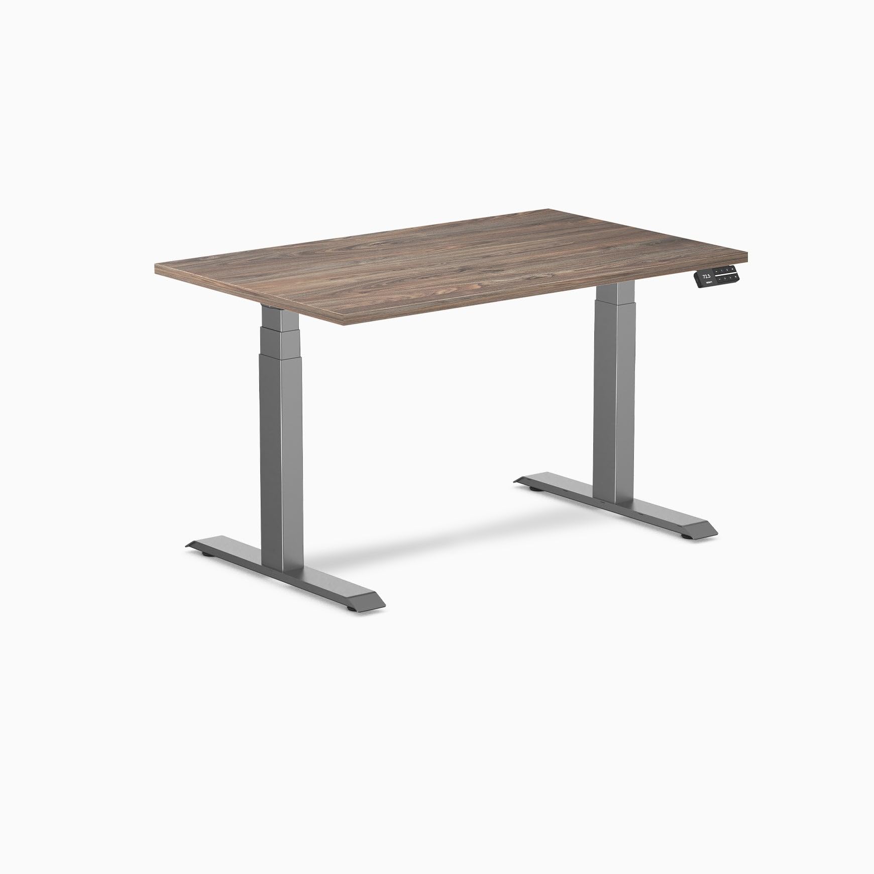 Desky Dual Laminate Sit Stand Desk Natural Walnut 47.2" Space Gray
