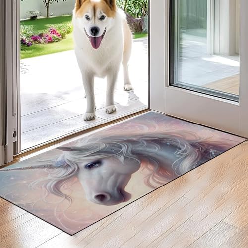 Elegant Unicorn Indoor Door Mat,Mystical Fantasy Floor Doormat,17...