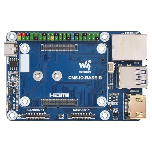 5V CM5 IO Board B EEPROM SSD NVMe Expansion Board for RasPi RPI Raspberry Pi Compute Module 5 Lite eMMC GPIO Base Carrier Board Breakout Shield Projects 4GB 8GB 16GB 32GB RAM