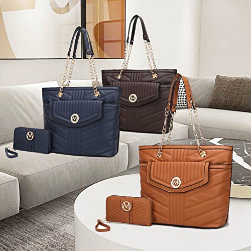 Image of MKF Collection Women Tote Bags Wristlet Wallet Large Designer Handbag Shoulder Bag Top-handle Big Satchel Hobo 2pcs Purse Set