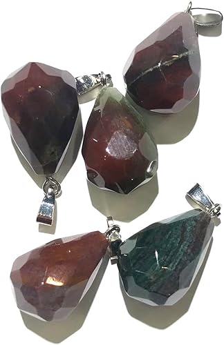 Miniatura 7 de LE SKY 12 colgantes de piedra natural, forma de gota de agua grasa, piedra de ágata de cristal reiki facetada para hacer joyas y collares, Piedra