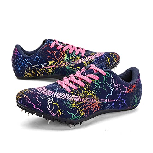Track Spikes Shoes Field Distance Running Men's Spikes Sprint Sneakers Athletic Race Jumping Breathable Training Lightweight Track Shoes for Mens Girls Women3