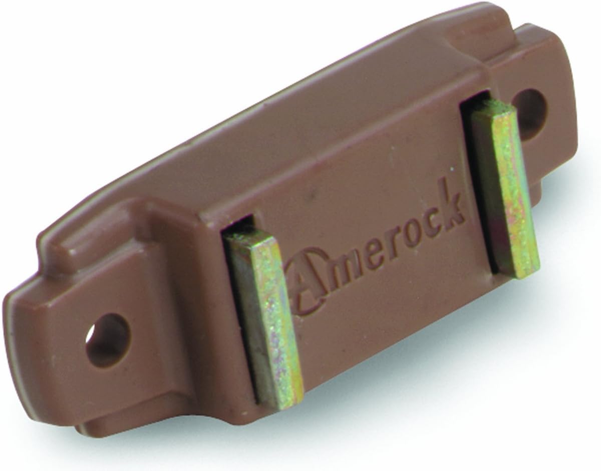 Diagram showing installation of a magnetic cabinet catch