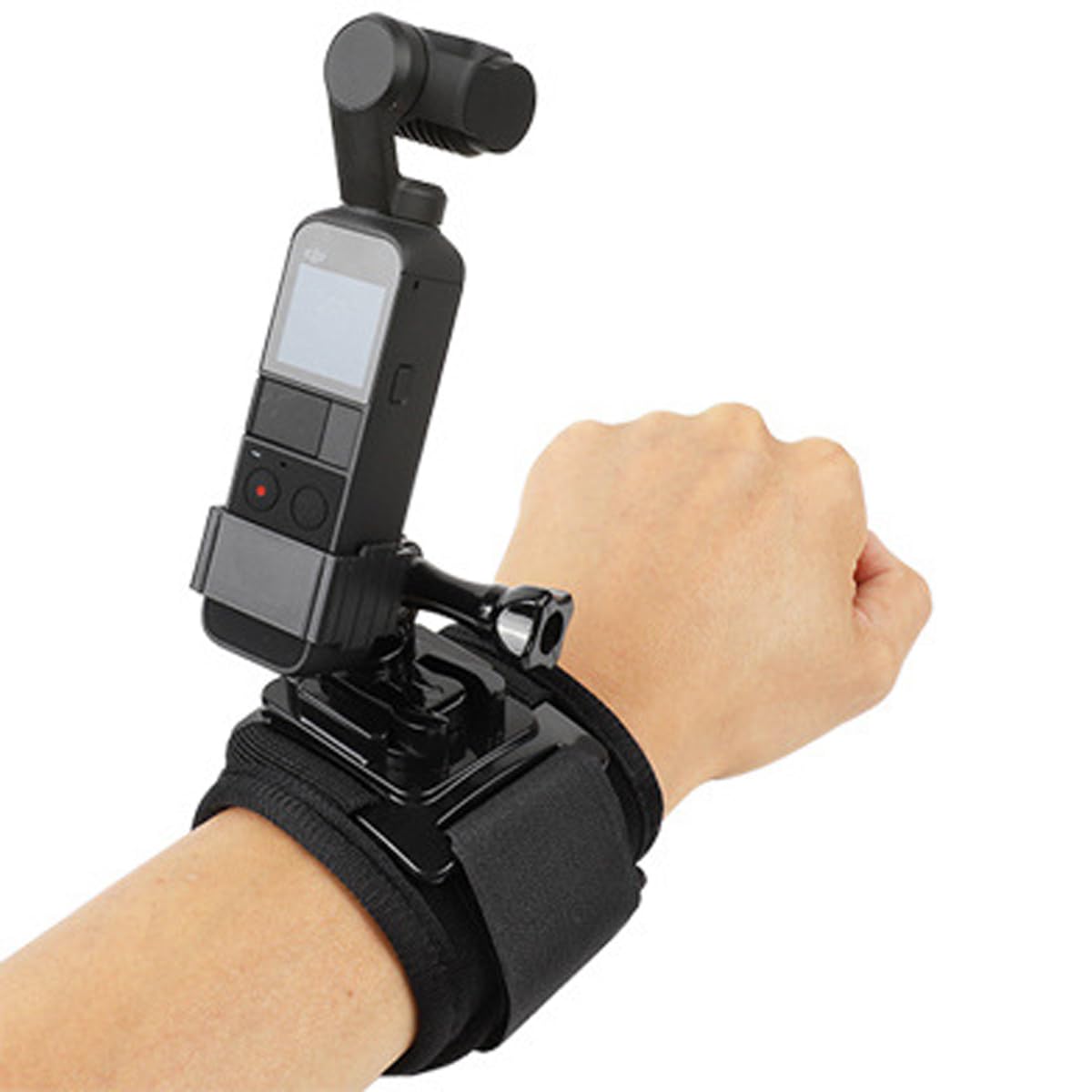 Repose-Poignet Rotatif À 360° pour GoPro Et DJI Osmo, Sangle Réglable avec Vis 1/4", Compatible avec Les Accessoires De Caméra d'action Insta360 One R