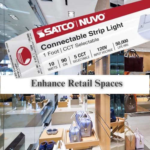 Tira de LED conectable Satco 10W 1 pie 2 unidades miniatura 6