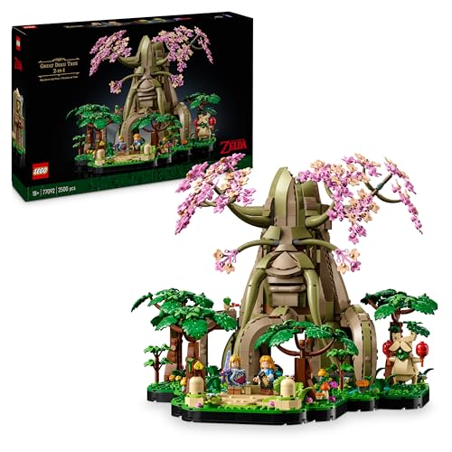 LEGO The Legend of Zelda Vénérable Arbre Mojo 2-en-1 - Kit de décoration Collector - Princesse Zelda & 3 minifigurines de Link - Set de Construction pour Adulte -...