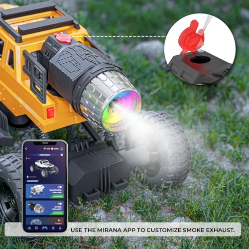 Image of Mirana Explorer 4WD 4x4 RC Car Toy for Kids - Remote & App Controlled Vehicle - Off Road Rock Crawler Monster Truck ATV - Type-C USB Rechargeable - for Boys & Girls 4 to 10 Years (Yellow)