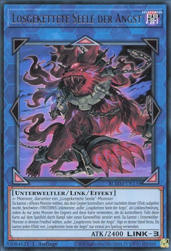 Losgekettete Seele der Angst BLMM-DE158 Ultra Rare Deutsch Boosterfrisch 1. Auflage - Battles of Legend: Monster Mayhem - mit ReCollectibles-Versandschutz - für Yu-Gi-Oh!