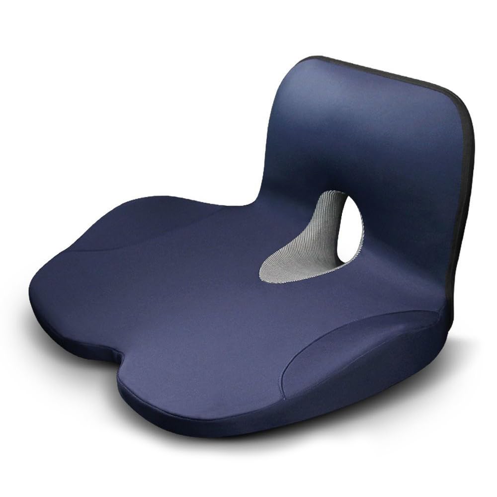 Cojin Asiento Coche para Renault Kadjar (2015-2022),Cojín para Coche de Espuma Viscoelástica,Asiento Ortopédico con Soporte de Coxis,Accesorios de Interior de Vehículo,A