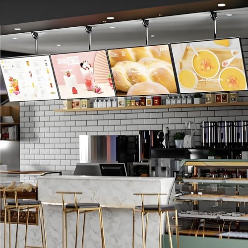 Caisson lumineux publicitaire à LED,cadre ultra fin, affichage d'affiches,montage mural ou plafond,panneau de menu rétroéclairé,support d'enseigne pour...