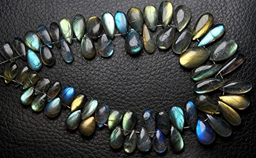 Labradorite briolette 10-13mm fil de pierres naturelles pour création bijoux