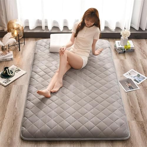 Cama plegable portátil con colchón enrollable, colchón de aire de felpa transpirable para viajes y hogar, solución para dormir en casa, tamaño individual, 100 x 200 cm, perfecto para invitados y