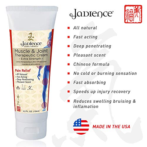 Jadience Muscle & Joint Therapeutic Pain Relief Cream Analgesic For Lower Back Neck Elbow Knee Muscle Arthritis Inflammation Pain Relief And Recovery - Natural Eastern Royal Asian Family 3 Pack 4.5Oz #TOP1