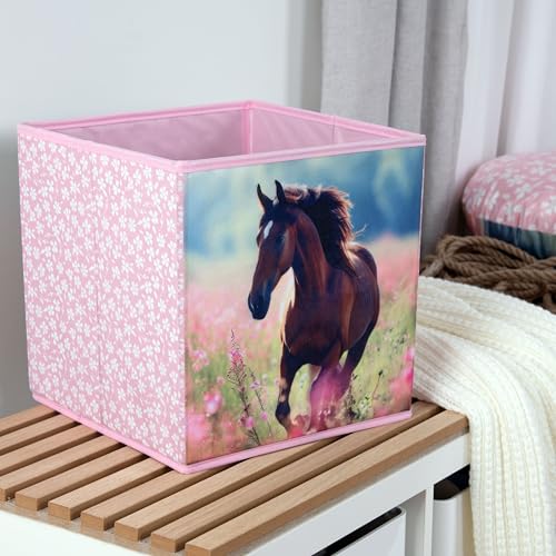 Herding Young Collection Aufbewahrungsbox, Pferd, 30 x 30 x 30 cm, Faltbare Box, Mehrfarbig