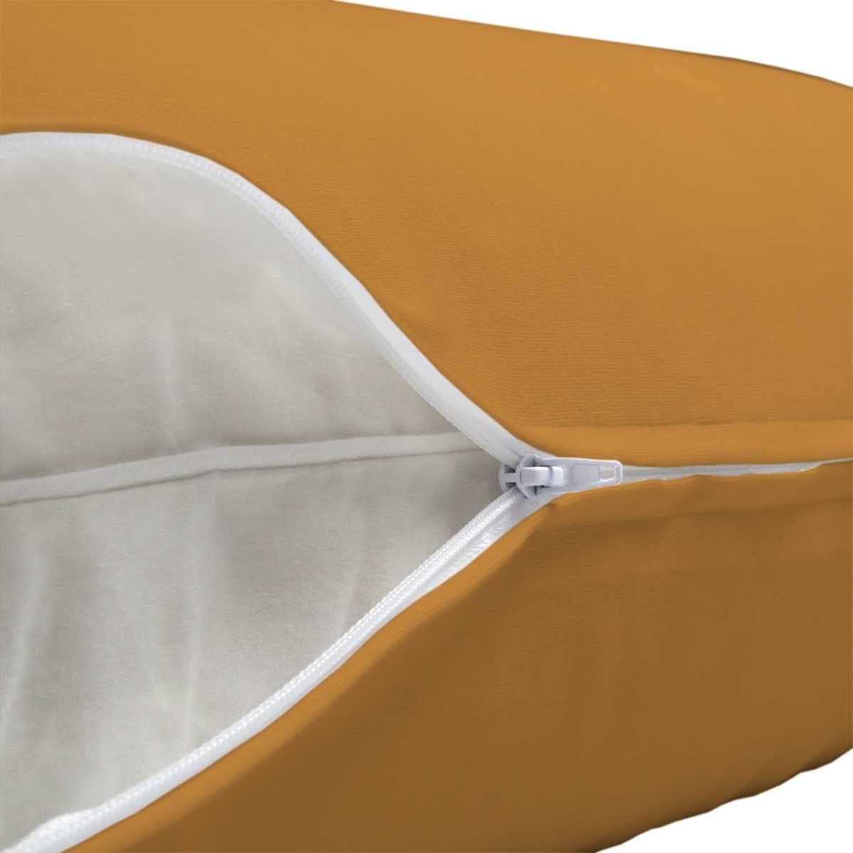 SheetWorld - Zipper Body Pillow Cover & Pregnancy Pillowcase, Softest 100% Cotton Jersey Knit, Hypoallergenic, Solid Orange, 20 x 54, Made in USA
