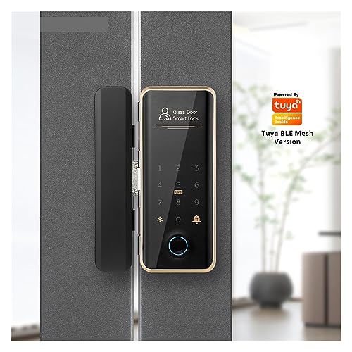 Serrure de porte électronique pour sécuriser facilement un verre sans cadre