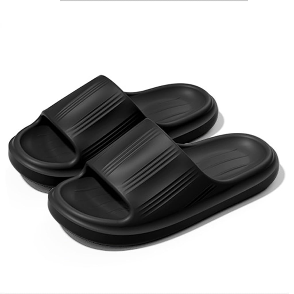 Zapatillas de Hombre Antideslizantes para Ducha con Puntera Abierta, Zapatillas de Almohada Ligeras, Chanclas, Sandalias de Ducha Unisex para baño Antideslizantes Ultra Suaves para Piscina en la Nube