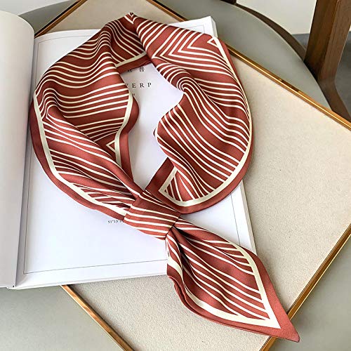 Schal Halstuch Luxusmarke Seidenschal Kleine Frauen Tücher Und Wickel Modedruck Büro Kleiner Haarhals Hijabs Foulard Schals Seechart5